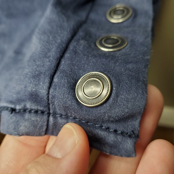 Stitch Star Five Pocket Skinny Ankle Pant w/ Snaps Navy Women's Size 12 - Picture 5 of 9